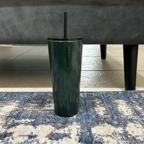 Starbucks Limited Edition Metallic Green Scalloped Stainless-Steel Tumbler Cup - Picture 1 of 6